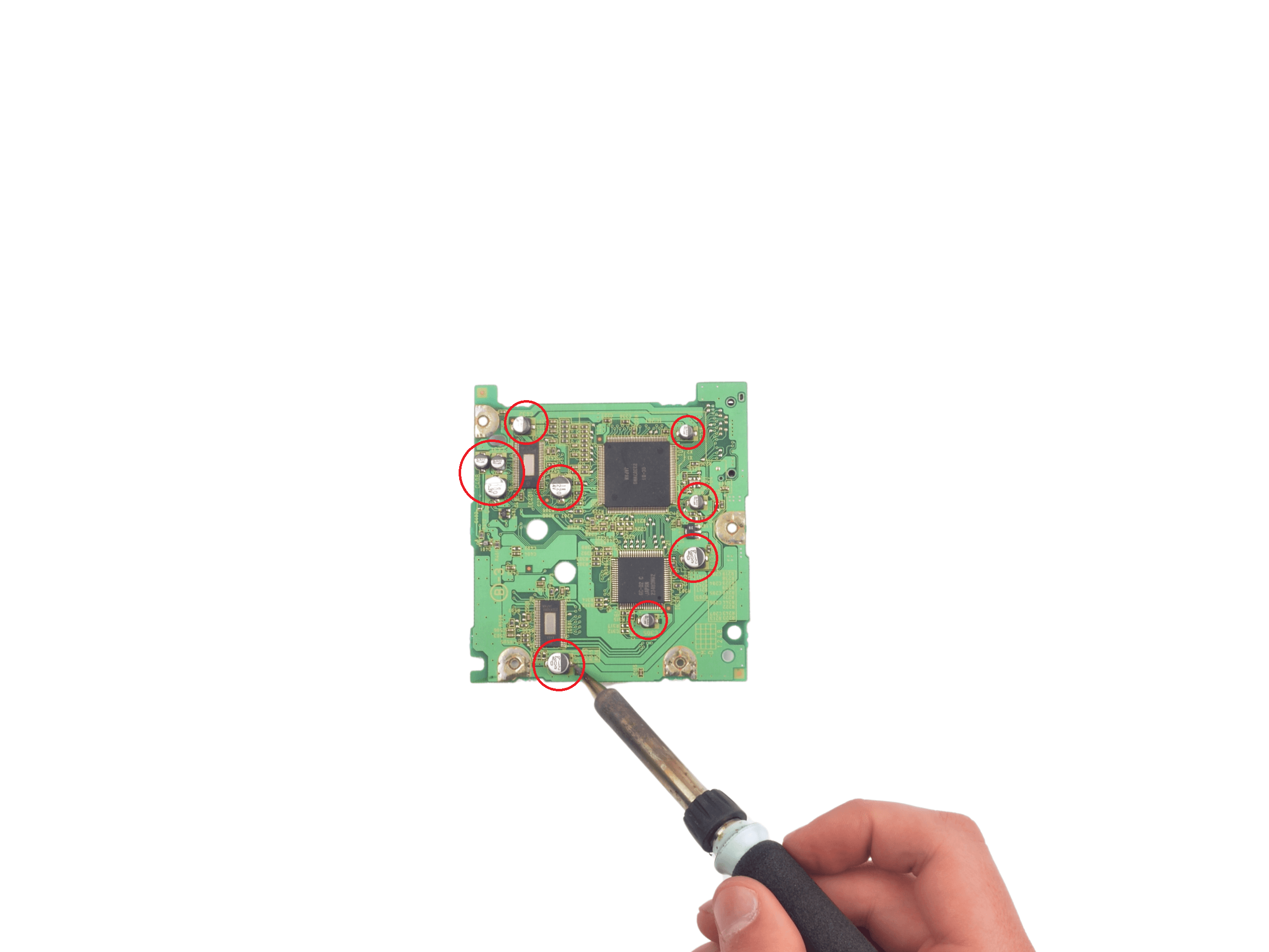 Gamecube Laser Condensatoren Vervangen - 16