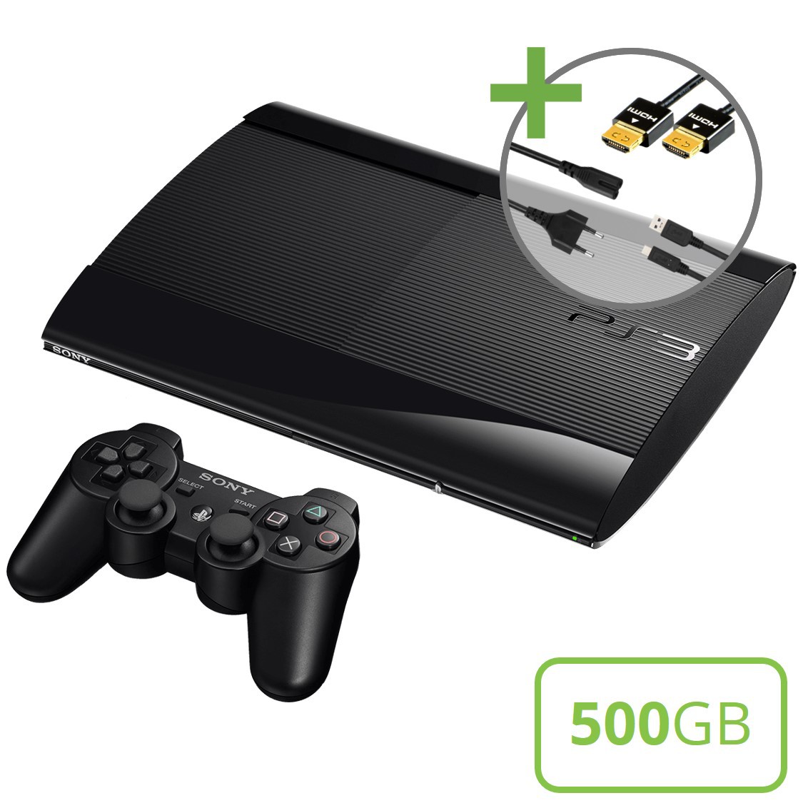 Sony PlayStation 3 Super Slim (500GB) Starter Pack - DualShock Edition