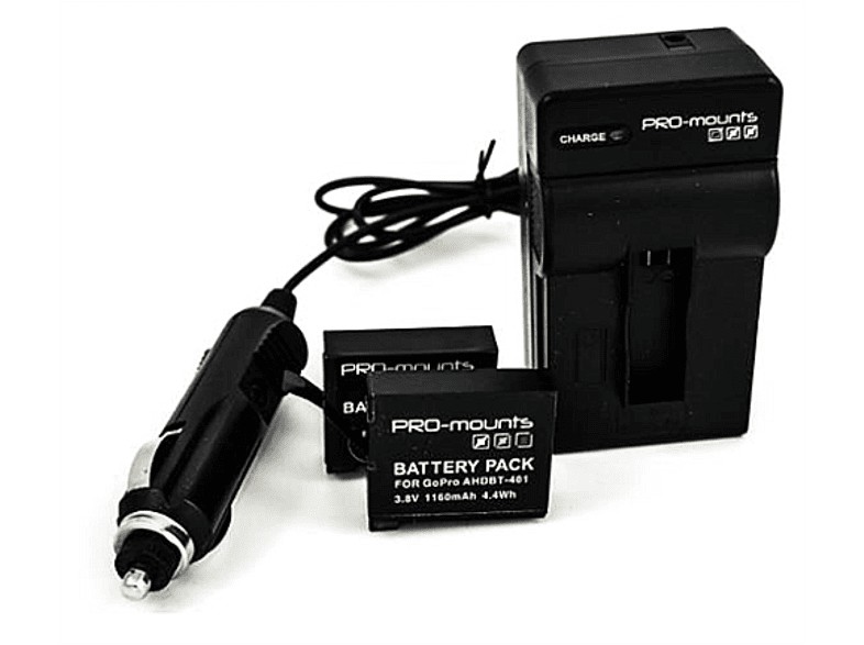 PRO-MOUNTS Battery Kit voor GoPro Hero 3 en 4 (Incl. accu) | GoPro Cameras | levelseven.nl